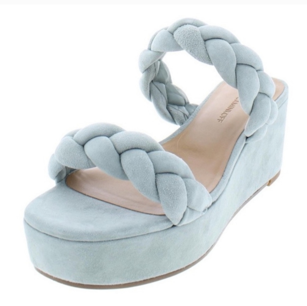 REBECCA MINKOFF Imani Platform blue green Sandals